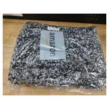 Yimobra Black and White Bathroom Rugs Non Slip Washable 24x17, Ultra Soft and Water Absorbent Bath Mats, Plush Fluffy Shower Mat Outside, Microfiber Thick Matts for Bathroom FloorSink - Retail: $17
