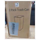 ITCPRL Bathroom Trash Can with Lid, 2 Pack 4 Gallons15 Liters Garbage Can with Pop-Up Lid, Small Plastic Trash Can, Slim Trash Bin Waste Basket for Bathroom, Bedroom, Office, Living Room(Black) - Reta