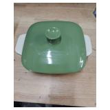 DOWAN Casseroles dish with lids, Ceramic Baking Dish With Lid, Casserole Dishes for oven, 1.6 Quarts Bakeware With Handle Oven Safe for Cooking, Dinner, Home Gift, 8 x 8 Inches, Green - Retail: $30