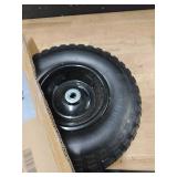 Taifa 1 PC 13 Inch Rubber Solid Flat Free Replacement Tires and Wheels 4.00-6 with 58ftft Axle Bore Hole, Air Less Wheel for WheelbarrowWagonHand TruckTrolleyGarden Scooter etc. - Retail: $27