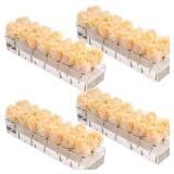 LOYWREE 4 Pack Rectangular Floral Centerpiece for Dining Table - 64.4 Inches Long Rectangle Acrylic Vase Clear Vases for Home Decor Wedding(Flowers not Included) - Retail: $39