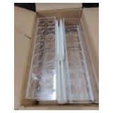 LOYWREE 4 Pack Rectangular Floral Centerpiece for Dining Table - 64.4 Inches Long Rectangle Acrylic Vase Clear Vases for Home Decor Wedding(Flowers not Included) - Retail: $39