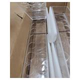 LOYWREE 4 Pack Rectangular Floral Centerpiece for Dining Table - 64.4 Inches Long Rectangle Acrylic Vase Clear Vases for Home Decor Wedding(Flowers not Included) - Retail: $39