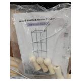Stuffed animal storage wood stuffed animal stuffed animal holder with mesh net -