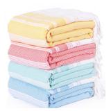 Widdonen Thin Turkish Beach Towel Lightweight Quick Dry Absorbent Cotton Bathroom Bath Pool Swim Towels Extra Large Oversized Sand Free Beach Accessories Essentials Cloud Gifts for Adult - Retail: $40