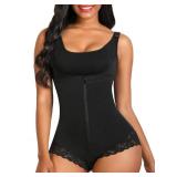 SHAPERX Womenfts Fajas Colombianas Shapewear Postpartum Tummy Control Body Shaper Butt Lifter Bodysuit,SZ7200-Black-XL - Retail: $38