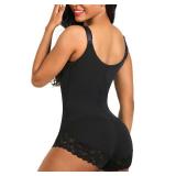 SHAPERX Womenfts Fajas Colombianas Shapewear Postpartum Tummy Control Body Shaper Butt Lifter Bodysuit,SZ7200-Black-XL - Retail: $38