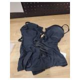 Eomenie One Piece Swimsuit for Women Ring Linked Monokini Sexy Bathing Suit Cutout Swim Suit Black M - Retail: $38