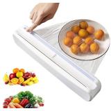 ENJOYCOO Plastic Wrap Dispenser With Cutter, Reusable Cling Film Dispenser, Cling Wrap Dispenser With Slide Cutter, Also For Aluminum Foil, Tin Foil, Baking Paper (L) - Retail: $17