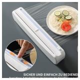 ENJOYCOO Plastic Wrap Dispenser With Cutter, Reusable Cling Film Dispenser, Cling Wrap Dispenser With Slide Cutter, Also For Aluminum Foil, Tin Foil, Baking Paper (L) - Retail: $17
