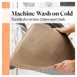 Genteele Memory Foam Bath Mat Non Slip Absorbent Super Cozy Velvet Bathroom Rug Carpet (17 inches X 24 inches, Beige - Retail: $15