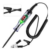 WINAMOO Automotive Test Light with 3-48V LED Digital Voltage Display, Auto Circuit Tester with Voltmeter and Dual Color Polarity Indicate, Electric Test Pen wStainless Probe for CarTruckSUV Checker - 