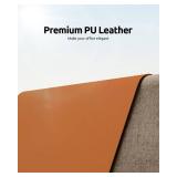 YSAGi Desk Pad Protector, Large Mouse Mat, Non-Slip PU Leather Waterproof Laptop Desk Blotter Writing Pad for Office and Home (23.6\ x 13.8\in, Brown) - Retail: $10in