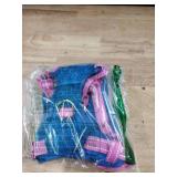 PHOEPET No Pull Dog Harness, Unique Colors Reflective Adjustable Dog Vest, with Soft Training Handle Metal Clips for Small Medium Large Dogs (Royal Blue Base and Pink Straps,S) - Retail: $26