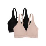 Fruit of the Loom Womenfts Wirefree Cotton Bralette, Black HueSand, 40B - Retail: $20