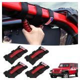 GAIZON 3 Pack Grab Handles Paracord Roll Bar for Jeep Wrangler Accessories CJ YJ TJ JL JK LJ JLU JKU Sahara Freedom Rubicon,Gladiator JT 1955-2023 Interior Accessories with America Flag(Red) - Retail: