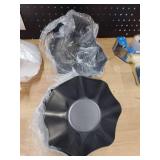 Abgream Tortilla Pan Set - 4 Pack Carbon Steel Non-Stick Taco Salad Bowl Tortilla Shell Maker Black Baking Pans with a Silicone Potholder and a Basting Brush (Large) - Retail: $16