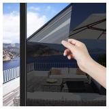 ConCus-T Thickened UV Blocking One Way Window Film Privacy Tint Film for Home Vinyl Film Non-Adhesive Anti UV Static Cling Window Sticker for Skylight, 35.43 Inch X 13.1 Feet - Retail: $29