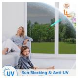 ConCus-T Thickened UV Blocking One Way Window Film Privacy Tint Film for Home Vinyl Film Non-Adhesive Anti UV Static Cling Window Sticker for Skylight, 35.43 Inch X 13.1 Feet - Retail: $29