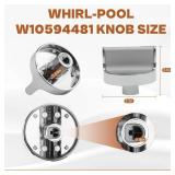 TOMOON W10594481 Gas Stoven Knob for Whirl-Pool Cooktop Range WCG97US0DS00 WCG97US6DS00,Stainless Steel Control Knob Replaces WPW10594481 3281332 AP6023301 - Retail: $26