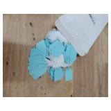 Acoeitl 300 Pcs 1.38x0.87 in Light Blue Blank Jewelry Price Tags with String Attached Retail Paper Gift and Sale Hang Tag Handwritten Price Display Lables for Pricing Clothes Necklace and Merchandise 
