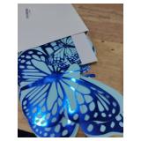 Geosar 20 Pcs 3D Large Monarch Butterfly Party Decoration 2 Layer Giant Paper Butterfly Stickers for Birthday Baby Shower Nursery Wall Decor (Royal Blue,Light Blue) - Retail: $10