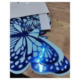 Geosar 20 Pcs 3D Large Monarch Butterfly Party Decoration 2 Layer Giant Paper Butterfly Stickers for Birthday Baby Shower Nursery Wall Decor (Royal Blue,Light Blue) - Retail: $10