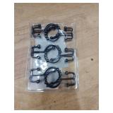 Titanker Black Shower Curtain Hooks Rings, Rust-Resistant Metal Double Glide Shower Hooks for Bathroom Shower Rods Curtains, Set of 12 Hooks - Matte Black - Retail: $9