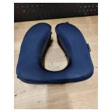 Malvoc Navy Blue Travel Neck Pillow with Eye Masks - Retail: $15