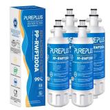 PUREPLUS 9690 Replacement for kenmore Elite 469690 LG LT700P RFC 1200A ADQ36006102 ADQ36006101 LFX28968ST RWF1052 RWF1200A LFXS29626S LFXS30766S LFX31925ST LFX31945ST Refrigerator Water Filter, 4Pack 