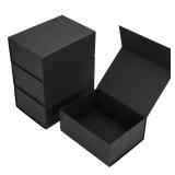 Ditwis 4 Pack 9.5x7x4 Inches Gift Boxes with Magnetic Closure Lids, Black Magnetic Box for Wedding, Groomsmen Bridesmaid Proposal, Birthdays, Motherfts Day - Retail: $22
