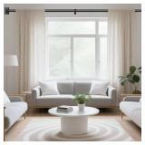 Black Curtain Rods, Heavy Duty Wrap Around Curtain Rod for Windows 28 to 48 Inch, Adjustable Decorative Blackout Drapery Pole, Modern Room Darkening Rod for Blackout Curtains, Matte Black - Retail: $1