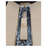 Black Curtain Rods, Heavy Duty Wrap Around Curtain Rod for Windows 28 to 48 Inch, Adjustable Decorative Blackout Drapery Pole, Modern Room Darkening Rod for Blackout Curtains, Matte Black - Retail: $1
