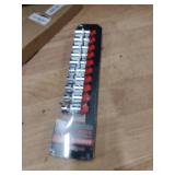 Egofine 10PCS 12 Drive Standard Socket Set,Shallow and Metric Socket Set?10mm-21mm,6 Point,With Hanging Bracket,Cr-V Steel - Retail: $19
