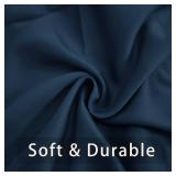 Blackout Curtains Navy Blue 92 inches Long Bedroom Room Darkening Window Curtain Panels Living Room Divider Patio Doorway Sliding Glass Door Grommet Top Thermal Insulated Drapes 2 Panels 52x92" - Reta