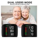 Double love Wrist Blood Pressure Monitor Led Display, Touch Screen Wrist Blood Pressure Cuff 99x2 Reading Memory Wrist Bp Monitor with Carrying Case(Black) - Retail: $30
