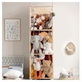 Stuffed animal storage wood stuffed animal stuffed animal holder with mesh net -