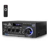 Daakro AK45 Stereo Audio Amplifier,300W Home 2 Channel Wireless Bluetooth 5.0 Power Amplifier System, Home Amplifiers FM Radio, USB, SD Card, with Remote Control Home Theater Audio Stereo System - Ret