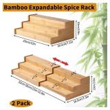 JinDoWin Spice Rack Organizer For Cabinet, Spice Organization For Cabinet, Spice Rack For Countertop,15.7 Inch Adjustable Seasoning Organizer Spice Organizer (2 Pack, Large) - Retail: $327