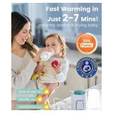 GROWNSY Baby Bottle Warmer, 8-in-1 Fast Baby Milk Warmer with Timer for Breastmilk or Formula, Accurate Temperature Control, 24H Keep, Food HeaterandDefrost BPA-Free Bottle Warmer for All Bottles- Gre