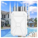 AC1200 Outdoor WiFi Extender, 5GHz and 2.4GHz Long Range Outdoor WiFi Access Point with 6 Antennas, Outdoor WiFi Extender Signal Booster, IP67 Weatherproof, Passive PoE, for Starlink, Camping, Yard - 