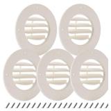 Calvana (5-Pack) 6.5\ RV Ceiling Vent Covers for Inside Camper, RV AC Vent Cover Replacement, Fits 4-5/8\in Ducts, Rotatable Slats for Directional Airflow, White - Retail: $26in