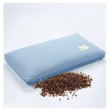 EDMILE Buckwheat Pillows for Sleeping, Adjustable Hulls Firm Pillow Neck Head Back Shoulder Support for Pain Relief, Small Bed Pillow for Side Back Sleepers, Blue 19\X11\in - Retail: $35in