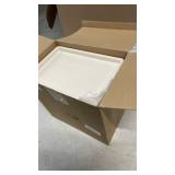Menkxi 4 Pcs Storage Bins with Lids Plastic Containers Stackable Storage Box Baskets for Organizing Shelves(Beige, Blue,Small) - Retail: $37