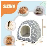 Tierecare 2 Pack Guinea Pig Hideout Bed Dwarf Rabbit House Cave Accessories Cozy Hide-Out for Little Bunny Hedgehog Ferret ChinchillaandOther Small Animals - Retail: $22