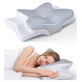 Ultra Pain Relief Cooling Pillow for Neck Support, Adjustable Cervical Pillow Cozy Sleeping, Odorless Ergonomic Contour Memory Foam Pillows, Orthopedic Bed Pillow for Side Back Stomach Sleeper - Retai