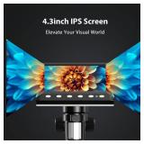 Hayve 4.3ftft IPS Coin Microscope, 1000X Magnification Digital Microscope for Adults?Coin Collection Supplies with 8 Adjustable LEDs?Windows Compatible?32GB TF Card - Retail: $30