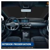 EcoNour 2-Piece Truck Sun Shade for Windshield, Truck Sun Protector Offers Sun Protection, Keeps You Cool, Foldable Automotive Interior Accessories for Comfortable Ride, Large (32.5 in x 36 in) - Reta