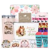 YENCHORN Horse Gifts for Girls Women Hobby Horse Stuff for Girl Horses Themed Gifts Accessories for Horses Lovers, Equestrian Girls, Cowgirl Gift Decoration Supplies Stuff for Equestrian Women - Retai