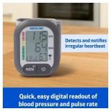 Medline Digital Wrist Blood Pressure Monitor, Wearable, Digital LCD Display, Stores Up To 60 Readings, Batteries Included - Retail: $20